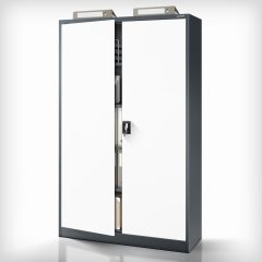 JAN II Fém iratszekrény / ANTRACIT ÉS FEHÉR