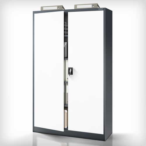 JAN II Fém iratszekrény / ANTRACIT ÉS FEHÉR