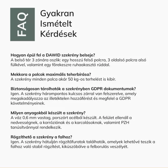 Jan Nowak® DAWID fém öltözőszekrény