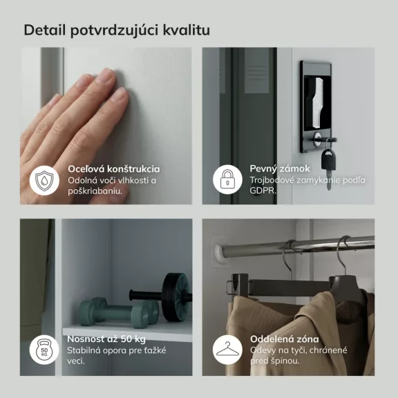Jan Nowak® DAWID fém öltözőszekrény