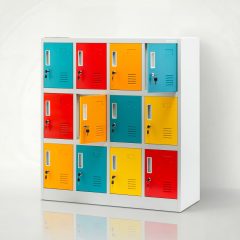   OLA | 1110 Fém öltözőszekrény 1090x1200x450, modell több színben, 12 rekeszes