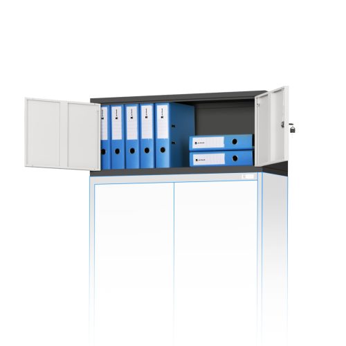 EWA 1132 |Felsőszekrény iratszekrényre Törtfehér 380*800*400 mm