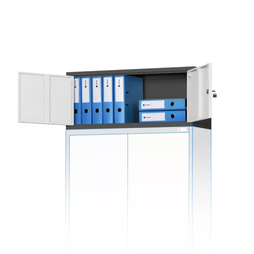 EWA 1132 |Felsőszekrény iratszekrényre Törtfehér 380*800*400 mm
