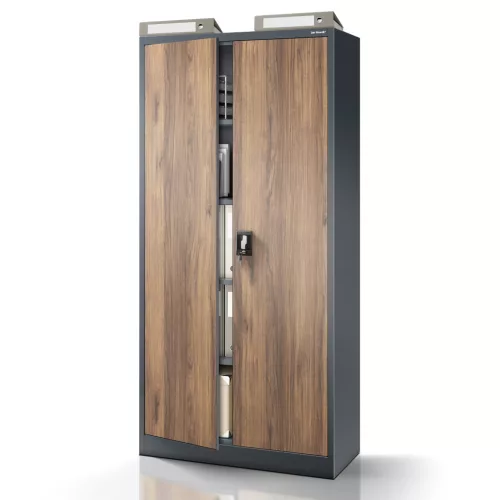 JAN | 1334 Eco Design Fém iratszekrény / Antracit-dió színben