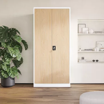 Eco - 1335 Design fém iratszekrény - fehér-sonoma tölgy színben