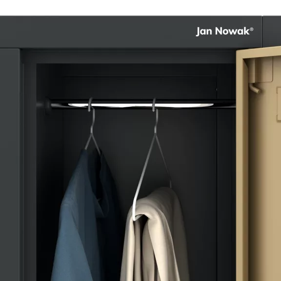 Jan Nowak® IGOR 6 rekeszes fém öltözőszekrény - antracit - dió