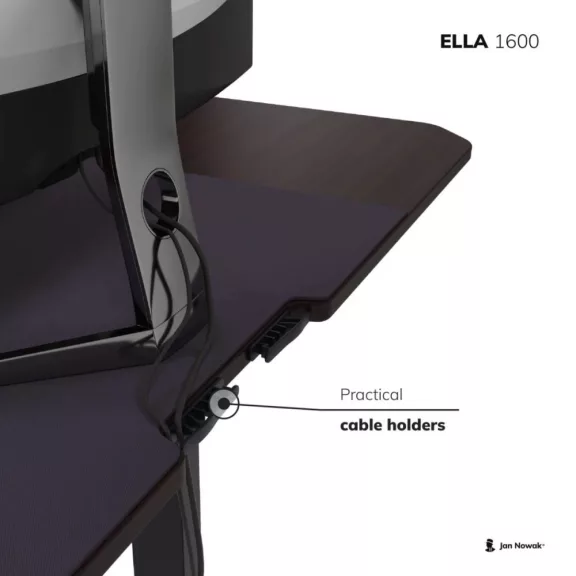 1372 Ella 160 cm állítható magasságú elektromos asztal dió színben