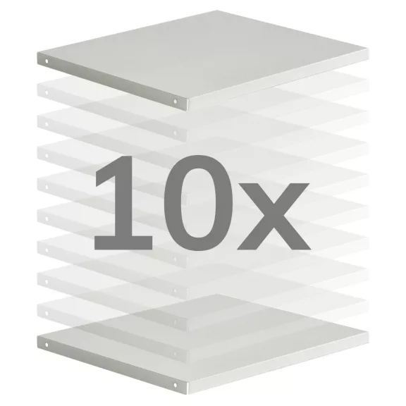 BANRTEK 1423 - szürke színű fémpolcok a BARTEK öltözőszekrényekhez, 10 db BANRTEK 1423 - szürke színű fémpolcok a BARTEK öltözőszekrényekhez, 10 db