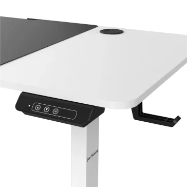 ROB - 1467 140 cm-es állítható magasságú elektromos asztal - fehér színben