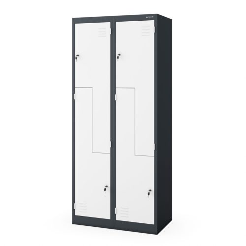 JULIA | 1485-2 Z-ajtós Öltözőszekrény Grafit és Törtfehér