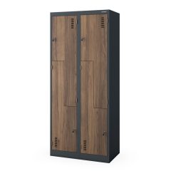   JULIA | 1486 EcoDesign loft fémszekrény / Antracit-diófa színben