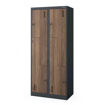 Jan Nowak® JULIA Eco Design fém öltözőszekrény - antracit - dió