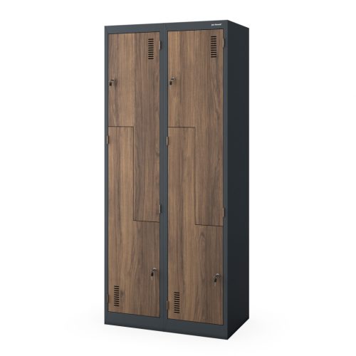 JULIA | 1486 EcoDesign loft fémszekrény / Antracit-diófa színben