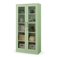 AMELIA | 1554 üveges szekrény / Pasztellzöld színben