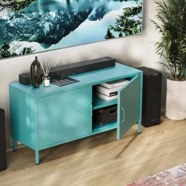 1559 - ROSA TV-szekrény lábakon 1150 × 595 × 400 mm, modern tengerszínű