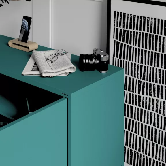 1559 - ROSA TV-szekrény lábakon 1150 × 595 × 400 mm, modern tengerszínű