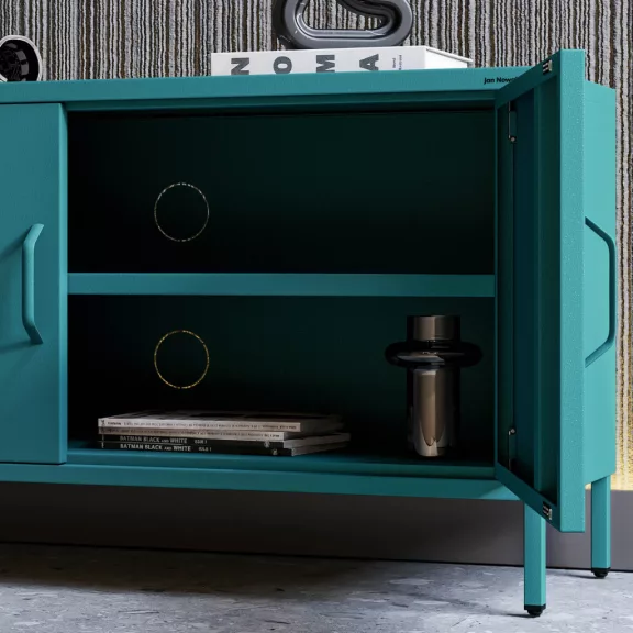 1559 - ROSA TV-szekrény lábakon 1150 × 595 × 400 mm, modern tengerszínű