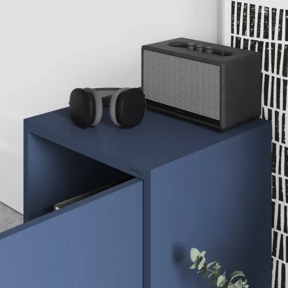 MIA C19A Szafka nocna: granatowy - Nachttisch: Dunkelblau - bedside cabinet: dark blue H595*W424*D400