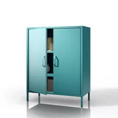   1567 | VITO fém polcos szekrény 800 × 1015 × 400 mm, Modern türkiz