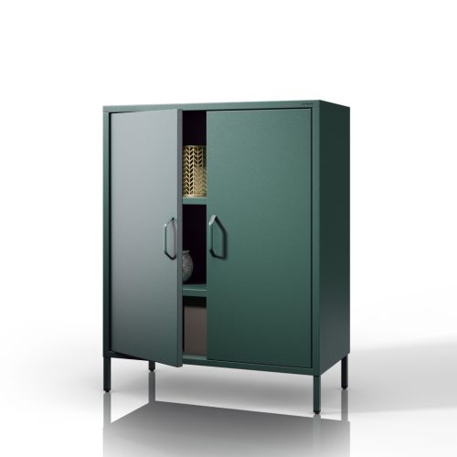 1568 | VITO fém polcos szekrény 800 × 1015 × 400 mm, Modern zöld