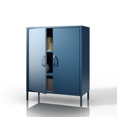   1569 | VITO fém szekrény polcokkal 800 × 1015 × 400 mm, Modern sötétkék