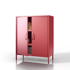   1570 | VITO fém polcos szekrény 800 × 1015 × 400 mm, Modern piros