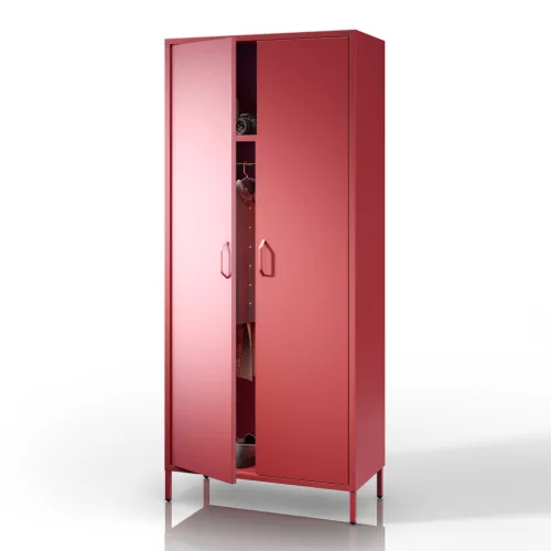 FLAVIO LK01H Szafa na ubrania: czerwony | Kleiderschrank: Rot | clothing cabinet: red H1850*W800*D450