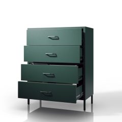   1580 | CARLA fém komód 800 × 1015 × 400 mm, Modern palackzöld