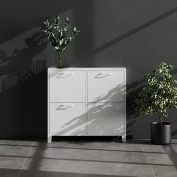 SHIRLEY szafka na buty: biała RAL9003 - Schuhschrank: weiss - shoe cabinet: white