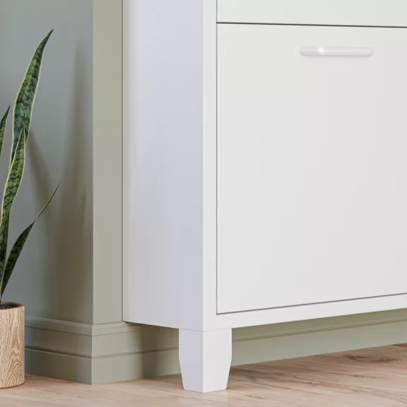 SHIRLEY szafka na buty: biała RAL9003 - Schuhschrank: weiss - shoe cabinet: white