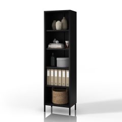   1775 | MARIO könyvespolc 500 × 1800 × 350 mm, Modern fekete