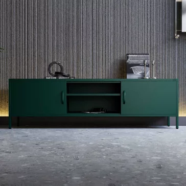 JAN NOWAK ROSARIA XL palackzöld fém TV-szekrény 1700 × 500 × 400 mm