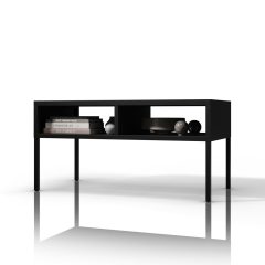   MATTEO fém dohányzóasztal – 900 × 450 × 450 mm, fekete