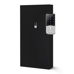   DANIEL fém irodai iratszekrény | 900 x 1850 x 400 mm, fekete színben 