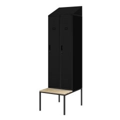 KACPER | 1823 II PRO öltözőszekrény, fekete (RAL9005)