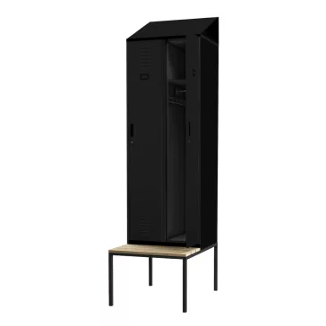 KACPER - 1823 II PRO öltözőszekrény, fekete RAL9005