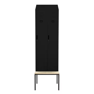 KACPER - 1823 II PRO öltözőszekrény, fekete RAL9005
