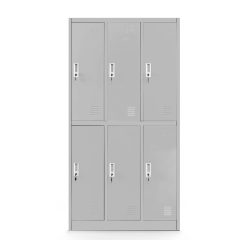   IGOREK 1831-2 | Szürke fém öltözőszekrény gyermekeknek, – Összeszerelt