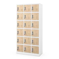   KAROL Skrytkowa szafa socjalna Eco design - jasny | Spind Schliess fachschrank | Compartment storage cabinet H1850*W900*D400