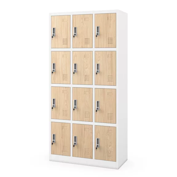 MARCIN Skrytkowa szafa socjalna BHP sniadaniowa Eco design - jasny - Spind Facherschrank Schliessfachschrank mit 12 Fachern - OHS compartment storage MARCIN Skrytkowa szafa socjalna BHP sniadaniowa Eco design - jasny - Spind Facherschrank Schliessfachschrank mit 12 Fachern - OHS compartment storage