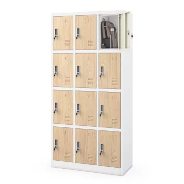 MARCIN Skrytkowa szafa socjalna BHP sniadaniowa Eco design - jasny - Spind Facherschrank Schliessfachschrank mit 12 Fachern - OHS compartment storage
