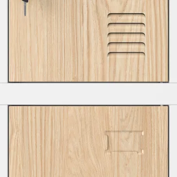 MARCIN Skrytkowa szafa socjalna BHP sniadaniowa Eco design - jasny - Spind Facherschrank Schliessfachschrank mit 12 Fachern - OHS compartment storage