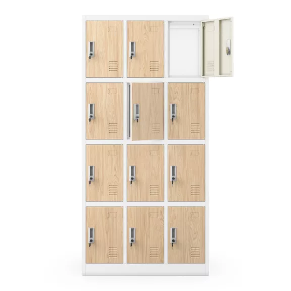 MARCIN Skrytkowa szafa socjalna BHP sniadaniowa Eco design - jasny - Spind Facherschrank Schliessfachschrank mit 12 Fachern - OHS compartment storage MARCIN Skrytkowa szafa socjalna BHP sniadaniowa Eco design - jasny - Spind Facherschrank Schliessfachschrank mit 12 Fachern - OHS compartment storage