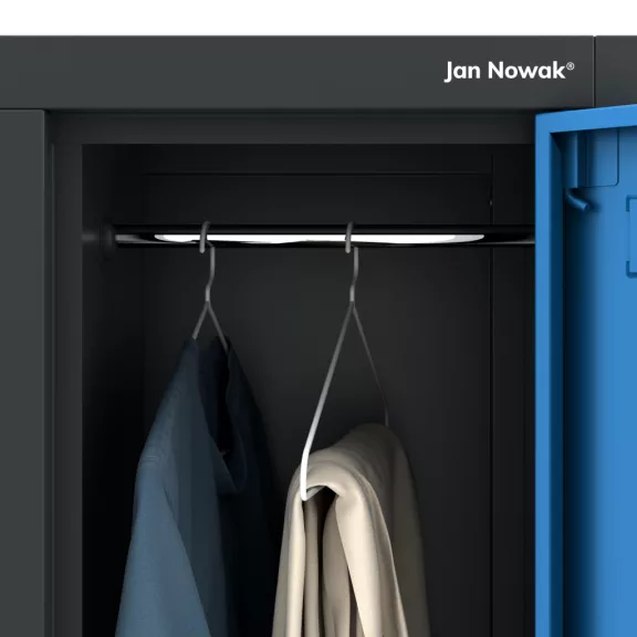 Jan Nowak® IGOR 6 rekeszes fém öltözőszekrény - antracit - kék