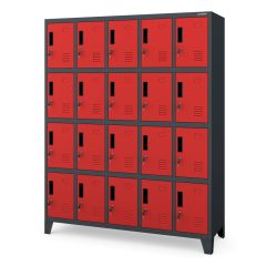   ROBERT szafa: antracytowo - czerwona | Schließfachschrank: antrazit rot | cabinet: anthracite red