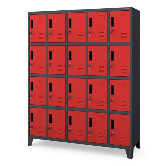 ROBERT szafa: antracytowo - czerwona - Schließfachschrank: antrazit rot - cabinet: anthracite red ROBERT szafa: antracytowo - czerwona - Schließfachschrank: antrazit rot - cabinet: anthracite red
