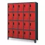 ROBERT szafa: antracytowo - czerwona - Schließfachschrank: antrazit rot - cabinet: anthracite red