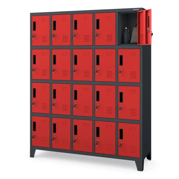 ROBERT szafa: antracytowo - czerwona - Schließfachschrank: antrazit rot - cabinet: anthracite red ROBERT szafa: antracytowo - czerwona - Schließfachschrank: antrazit rot - cabinet: anthracite red