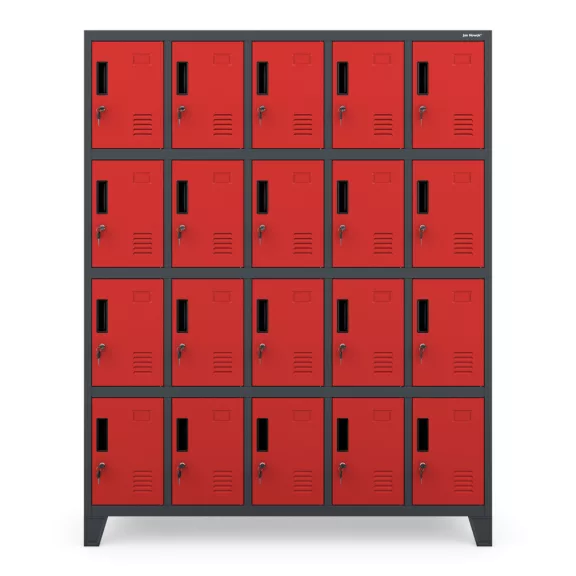 ROBERT szafa: antracytowo - czerwona - Schließfachschrank: antrazit rot - cabinet: anthracite red ROBERT szafa: antracytowo - czerwona - Schließfachschrank: antrazit rot - cabinet: anthracite red