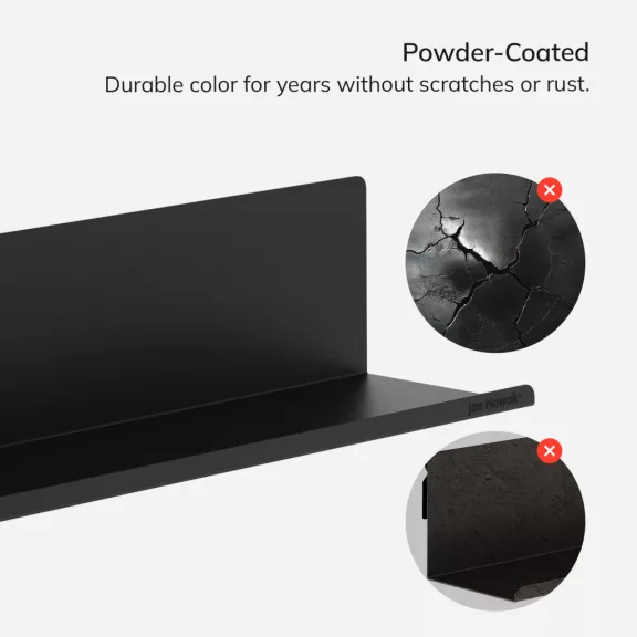 JOANNE Fali Polc Black RAL 9005 W700